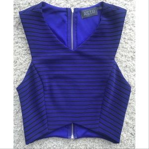 ASTR Striped Crop Top
